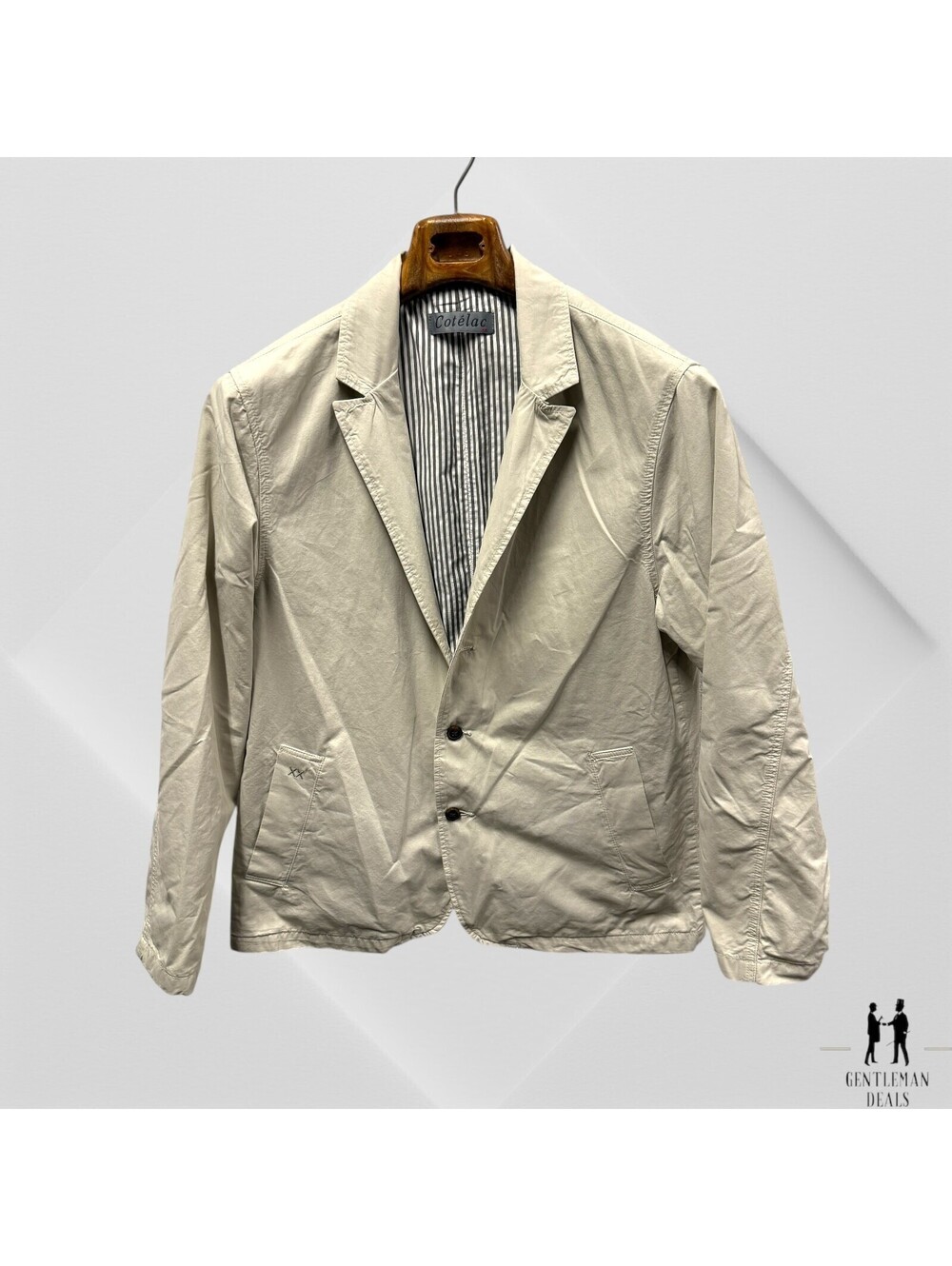 Cotelac x Kaws XX  Mens Jacket Ivory Jacket Sport coAt L Cotton Large 21.5x30